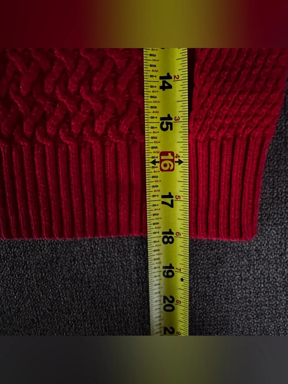 Cat & Jack Red Cable-Knit Sweater Button Turtleneck Christmas Holiday Boys 5T